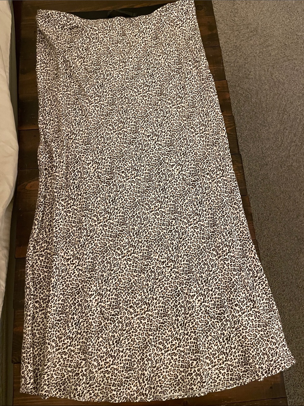 Jenni Kayne Leopard Print Viscose Skirt – Neutral Brown & Cream
